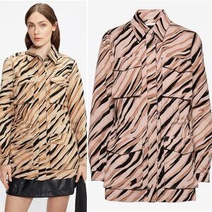 TED BAKER Hamiel Printed Washed Cargo Jacket Size L